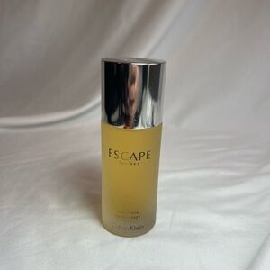 ESCAPE MEN by CALVIN KLEIN 3.4 oz / 100 ML After Shave Frosted Bottle almost ful